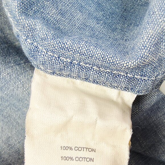 J. Crew Slim Blue Denim Style Button Down Long Sleeve Mens Sz Small Cotton Shirt - Picture 5 of 9